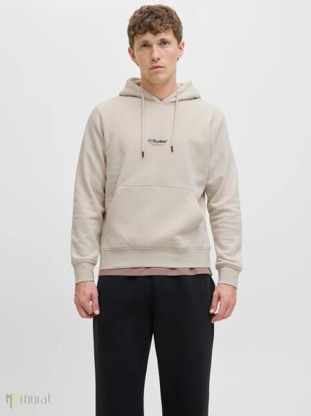 Jack & Jones Jjesoho Bej Kapuşonlu Sweat