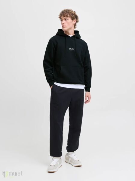 Jack & Jones Jjesoho Siyah Kapuşonlu Sweat