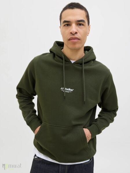 Jack & Jones Jjesoho Yeşil Kapuşonlu Sweat