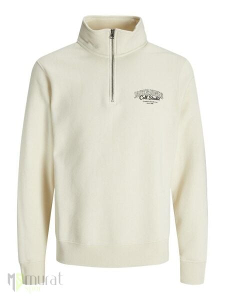 Jack & Jones Jjmakoto Krem Dik Yaka Sweat