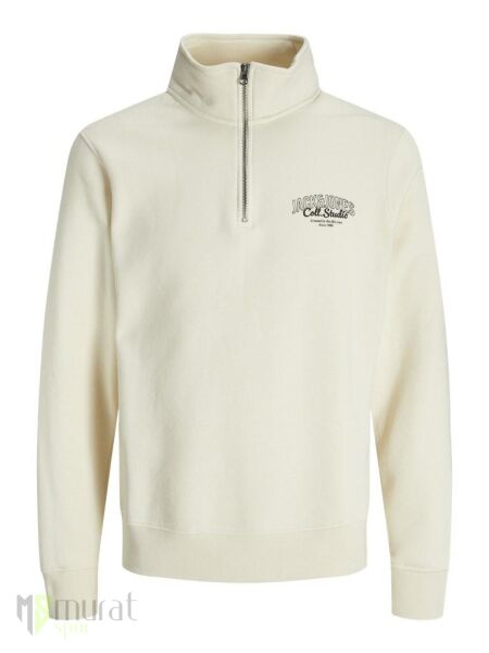 Jack & Jones Jjmakoto Krem Dik Yaka Sweat