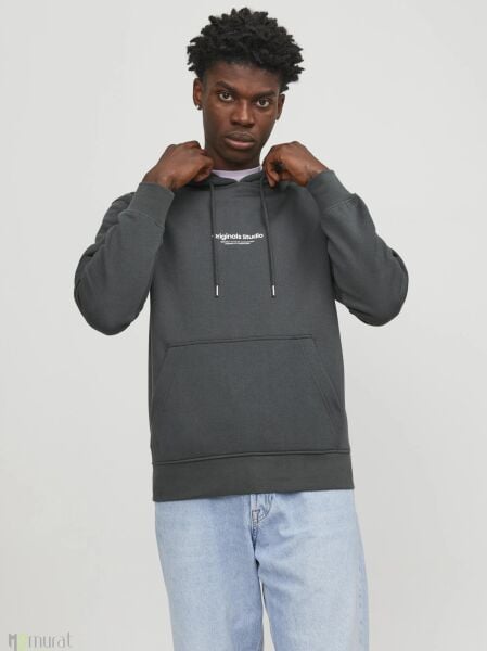 Jack & Jones Jorvesterbro Sweat Hood Noos Gri