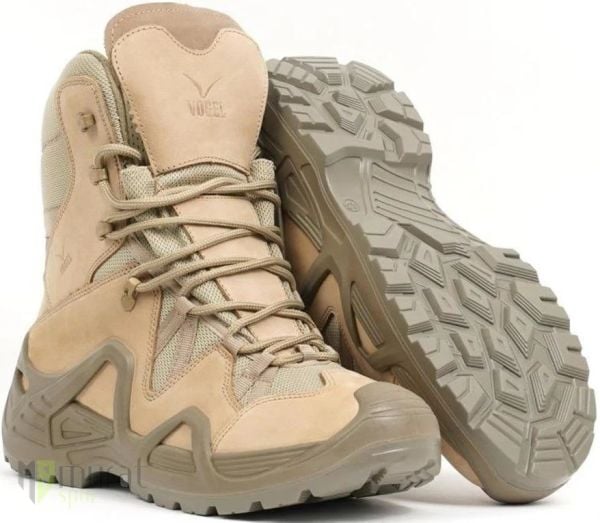 Vogel M 1491 Fermuarlı Bej Askeri Bot