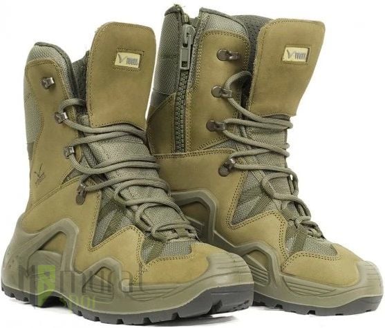 Vogel M 1491 Fermuarlı Haki Askeri Bot