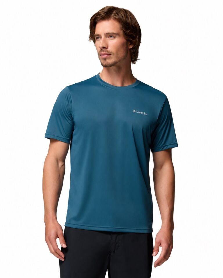 Columbia Hike Crew Erkek Teknik T-Shirt Mavi