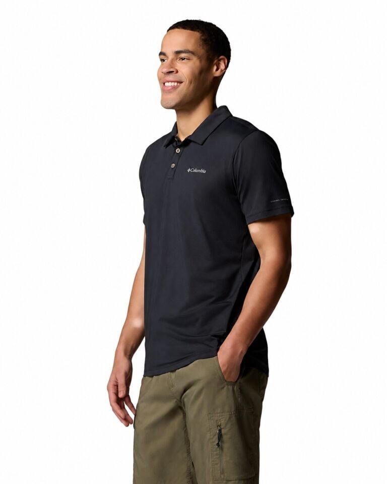 Columbia Tech Trail Utility Polo Yaka T-shirt Siyah