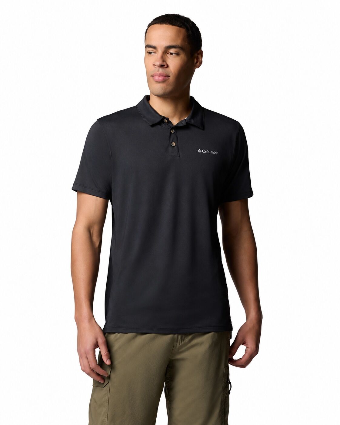 Columbia Tech Trail Utility Polo Yaka T-shirt Siyah