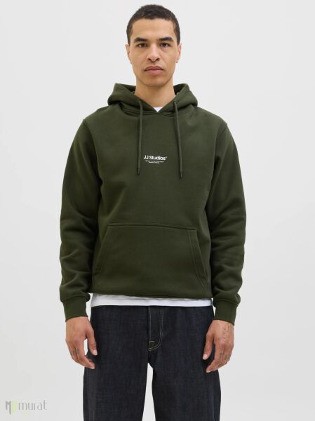 Jack & Jones Jjesoho Yeşil Kapuşonlu Sweat