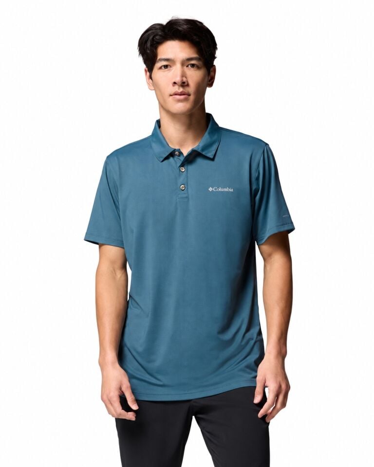Columbia Tech Trail Utility Polo Yaka T-shirt Petrol
