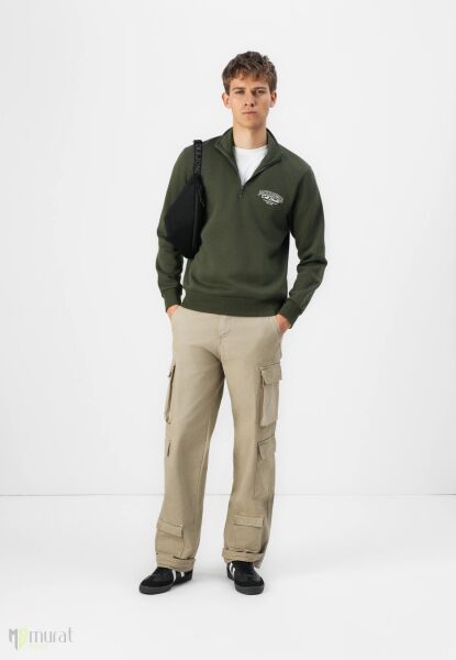 Jack & Jones Jjmakoto Yeşil Dik Yaka Sweat