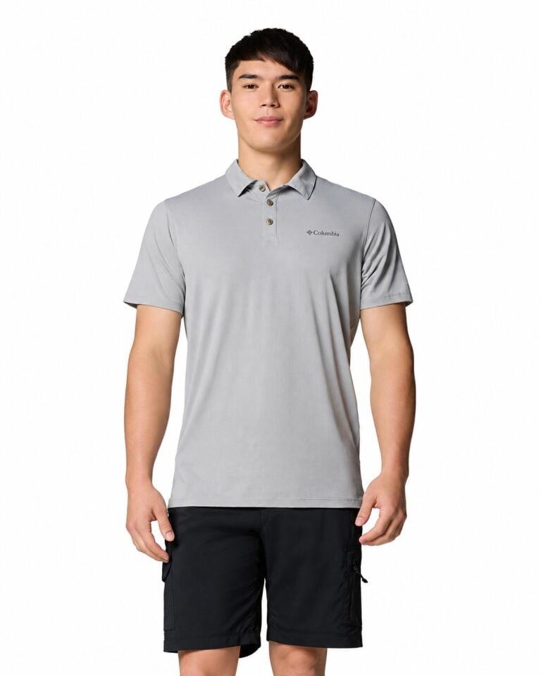 Columbia Tech Trail Utility Polo Yaka T-shirt Gri
