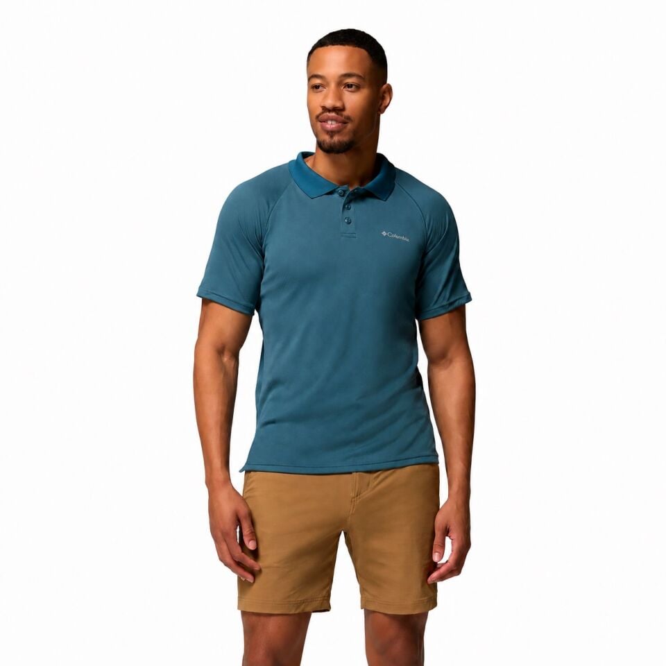 Columbia Alpine Chill Pro Polo Yaka T-Shirt Mavi
