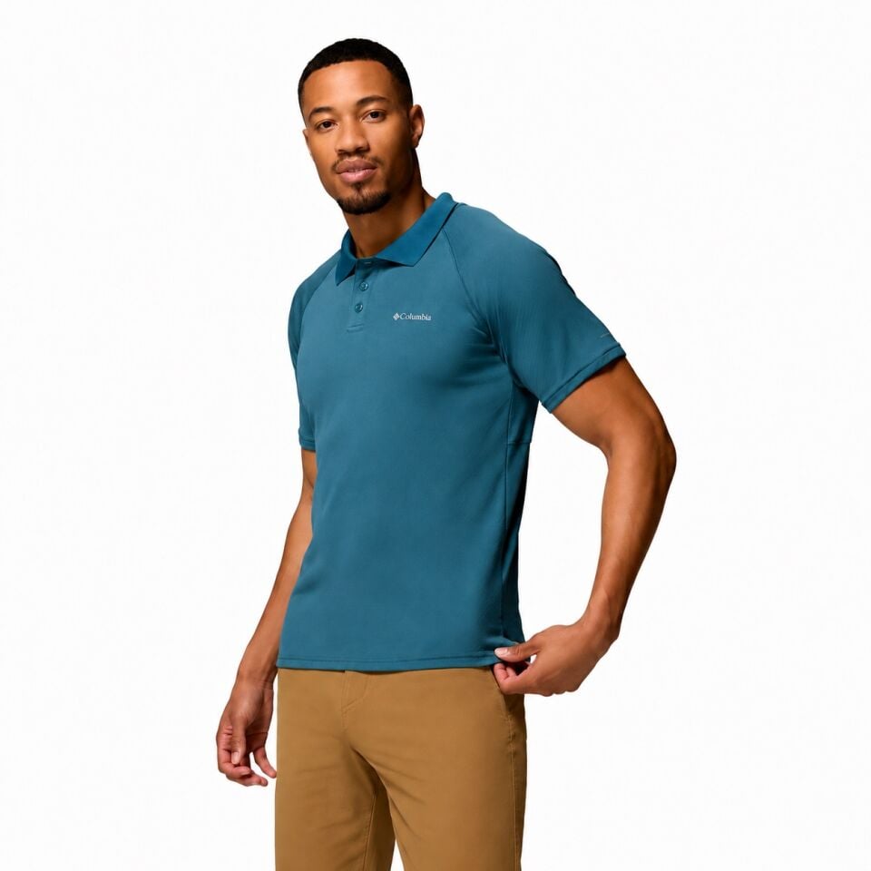 Columbia Alpine Chill Pro Polo Yaka T-Shirt Mavi