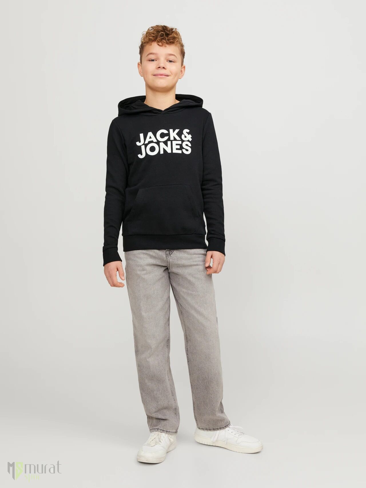 Jack & Jones Jjecorp Siyah Kapüşonlu Sweat Jnr