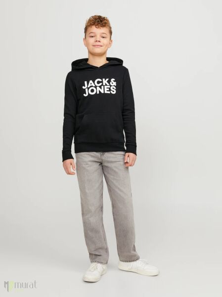 Jack & Jones Jjecorp Siyah Kapüşonlu Sweat Jnr
