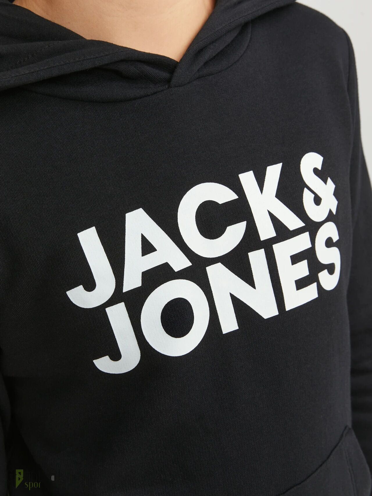 Jack & Jones Jjecorp Siyah Kapüşonlu Sweat Jnr