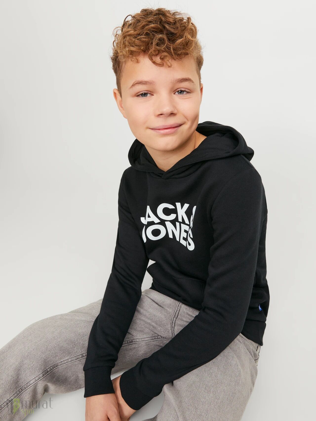 Jack & Jones Jjecorp Siyah Kapüşonlu Sweat Jnr