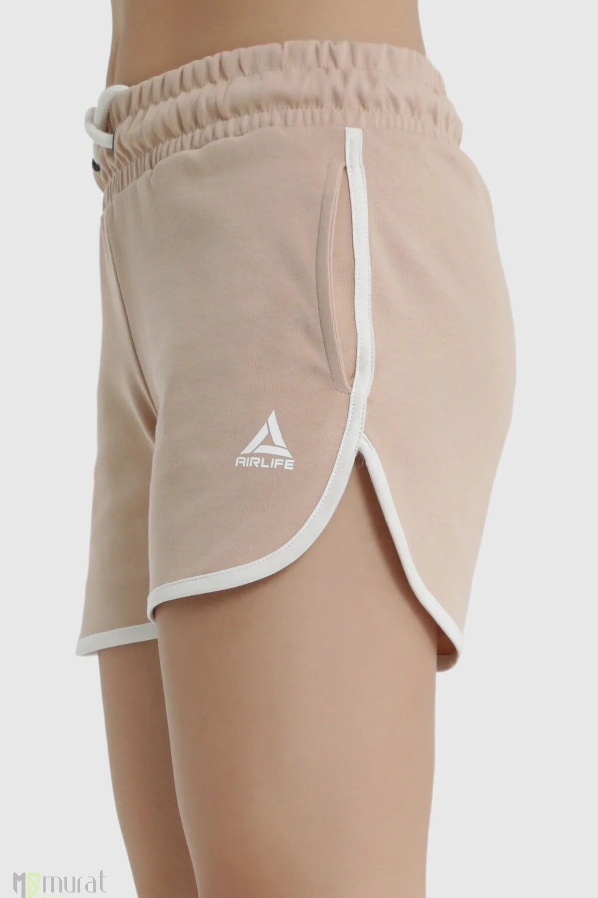 Airlife Kadın Pamuklu Sporcu Bej Şort 17034