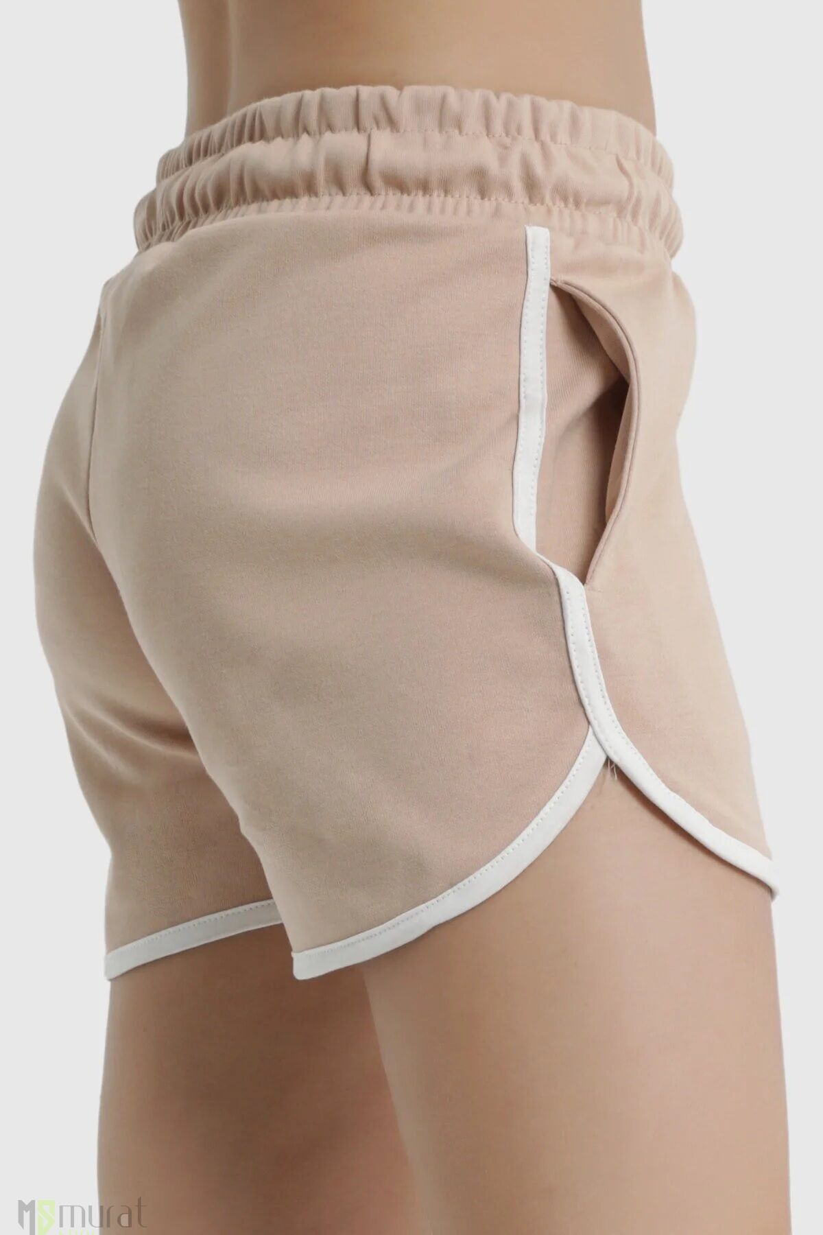 Airlife Kadın Pamuklu Sporcu Bej Şort 17034