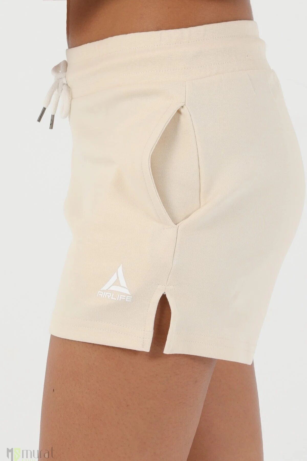 Airlife Kadın Pamuklu Sporcu Bej Şort 17033