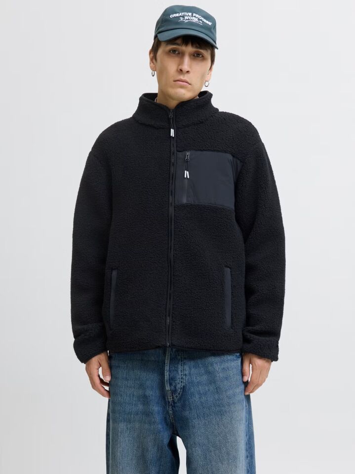Jack & Jones Jjthatcher Fleece Siyah Mont