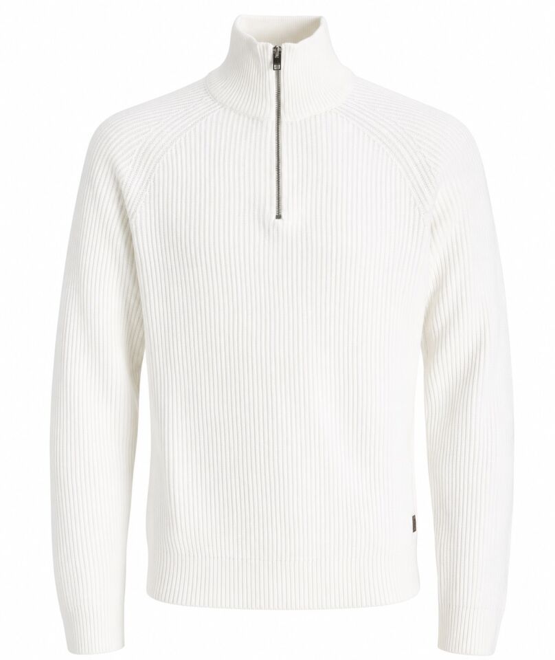 Jack & Jones Jjpannel Beyaz Dik Yaka Kazak